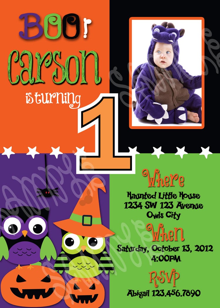 Doc    Halloween 1st Birthday Invitations â Halloween First
